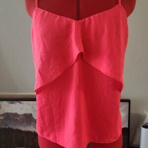 Vibrant Orange Layered Cami Top — Women’s Size M — Great Condition